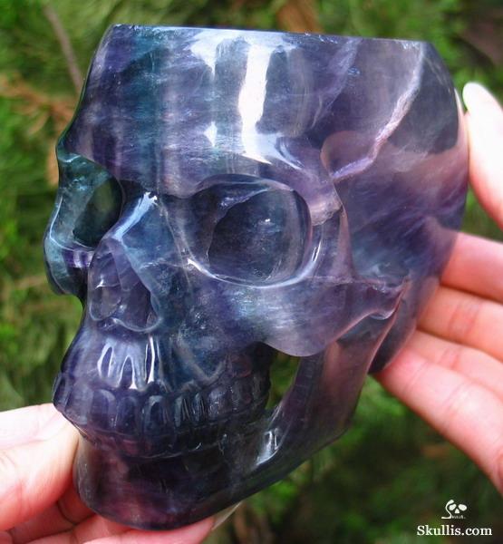 Fluorite Crystal Hollow Skull