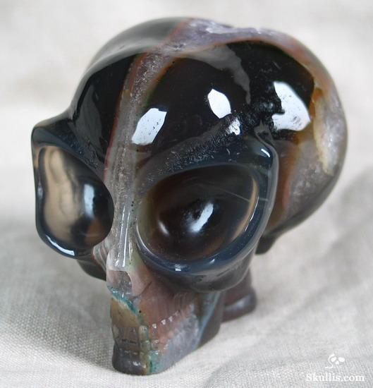 Agate Crystal Alien Skull