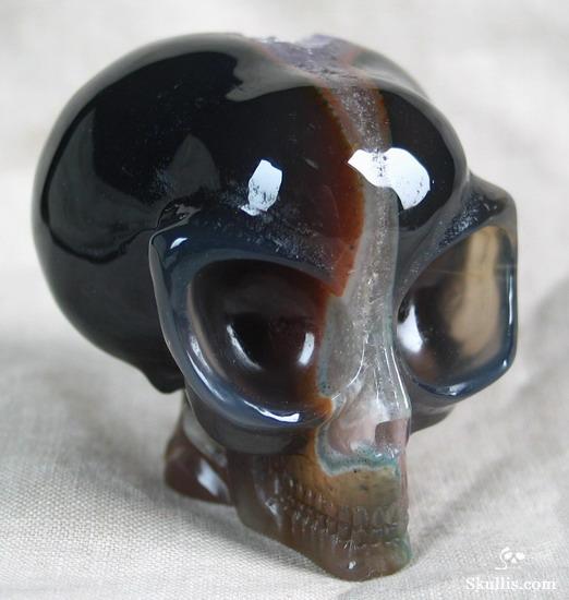 Agate Crystal Alien Skull