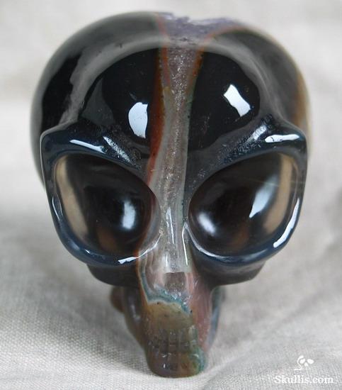 Agate Crystal Alien Skull