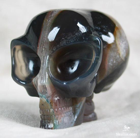 Agate Crystal Alien Skull