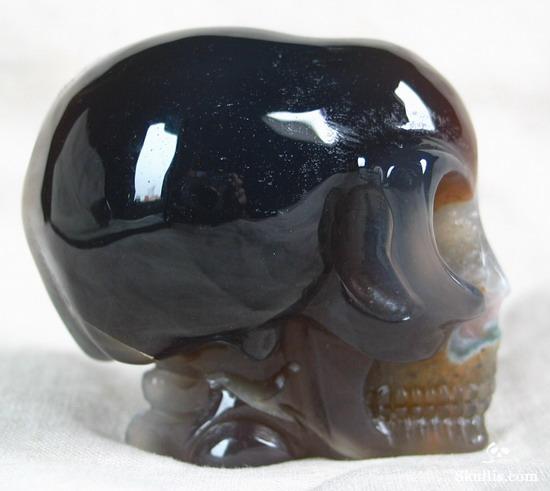 Agate Crystal Alien Skull