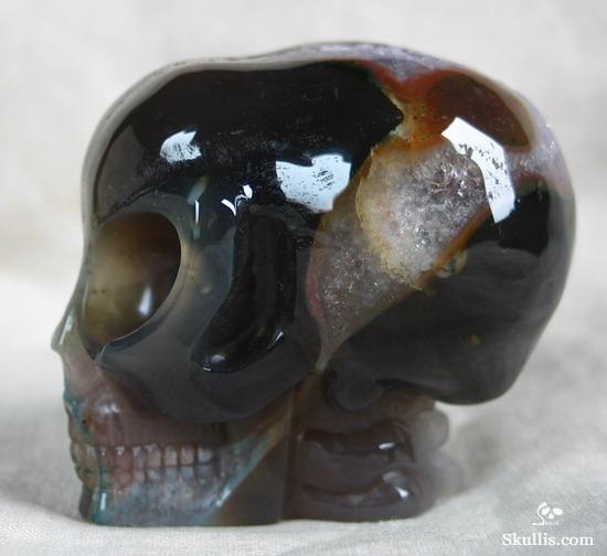 Agate Crystal Alien Skull