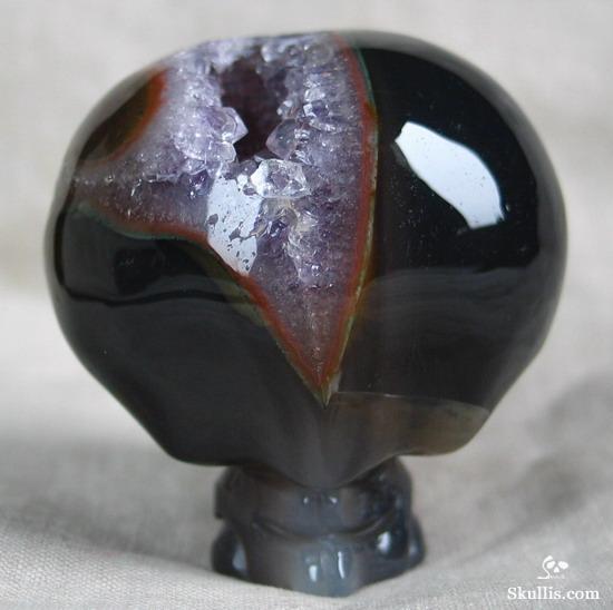 Agate Crystal Alien Skull