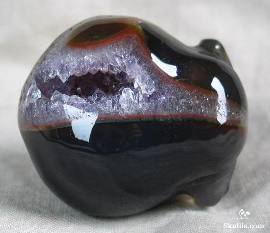Agate Crystal Alien Skull