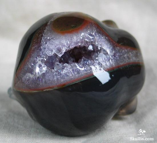 Agate Crystal Alien Skull
