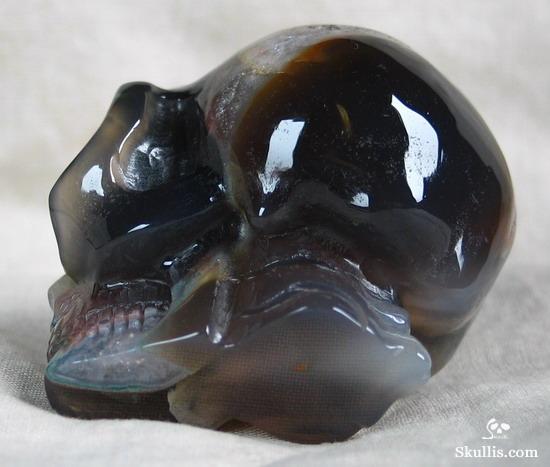 Agate Crystal Alien Skull