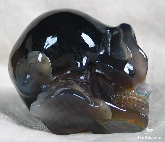 Agate Crystal Alien Skull