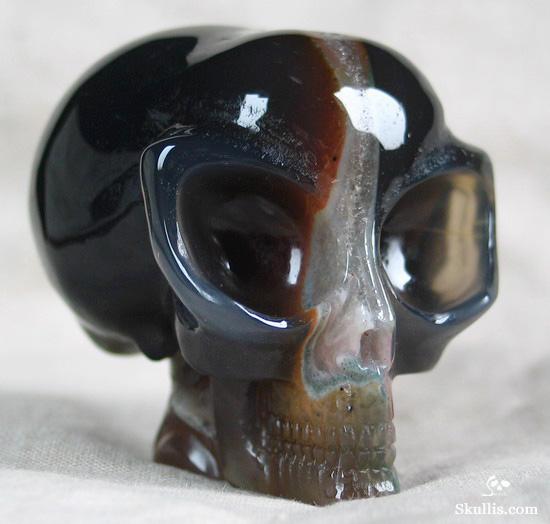 Agate Crystal Alien Skull