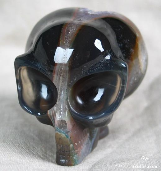 Agate Crystal Alien Skull