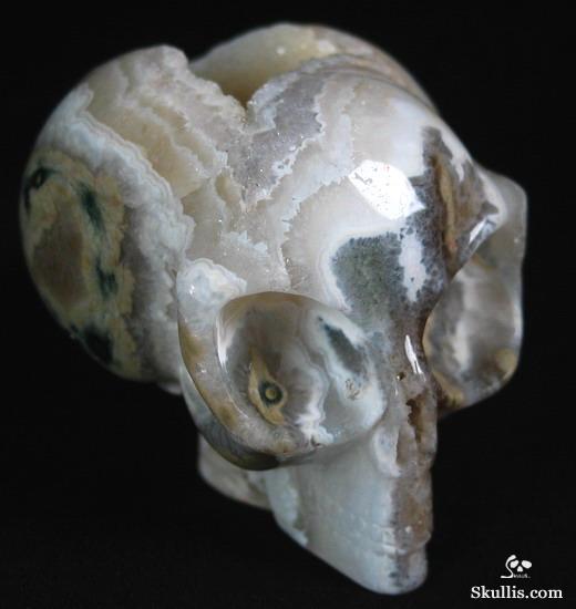 Ocean Jasper Crystal Alien Skull
