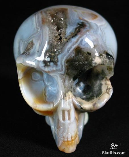 Ocean Jasper Crystal Alien Skull