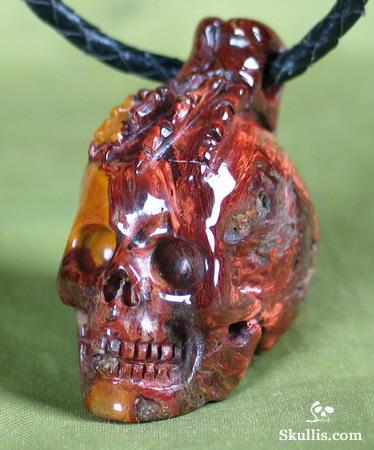 Pietersite Crystal Skull Pendant