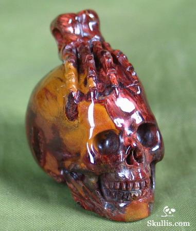 Pietersite Crystal Skull Pendant