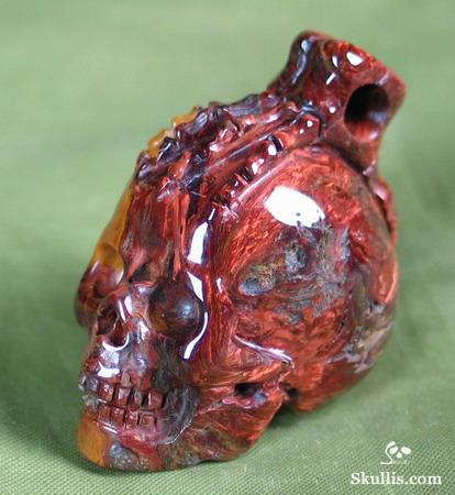 Pietersite Crystal Skull Pendant