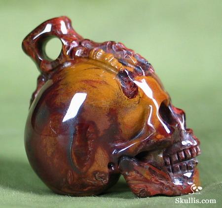 Pietersite Crystal Skull Pendant