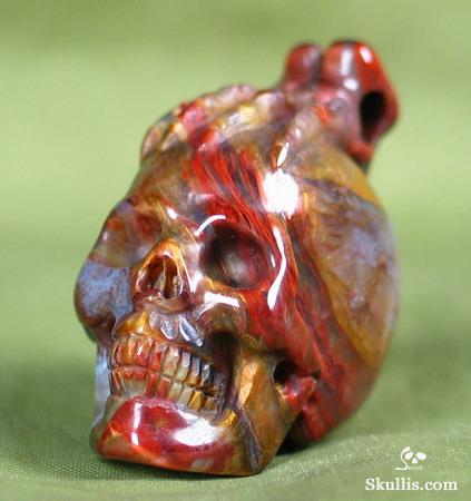 Pietersite Skull with Bones Pandant