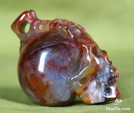 Pietersite Skull with Bones Pandant