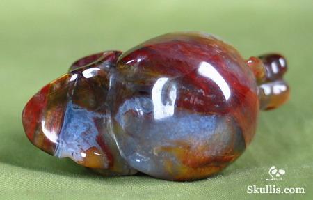 Pietersite Skull with Bones Pandant