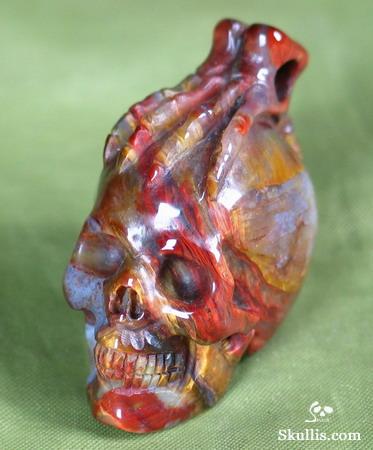 Pietersite Skull with Bones Pandant