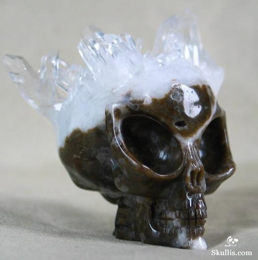 Quartz Rock Crystal Druse Crystal Alien Skull
