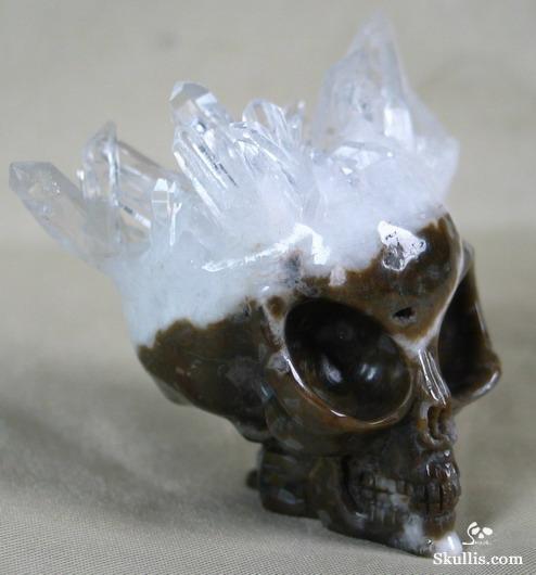Quartz Rock Crystal Druse Crystal Alien Skull