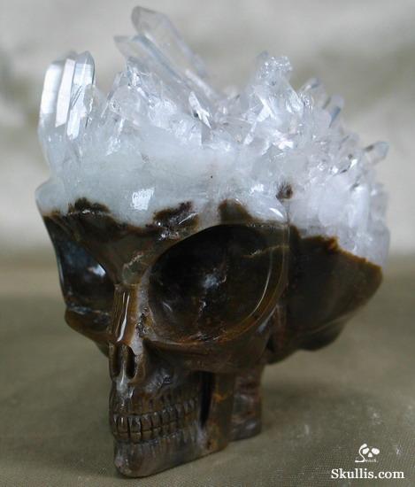 Quartz Rock Crystal Druse Crystal Alien Skull
