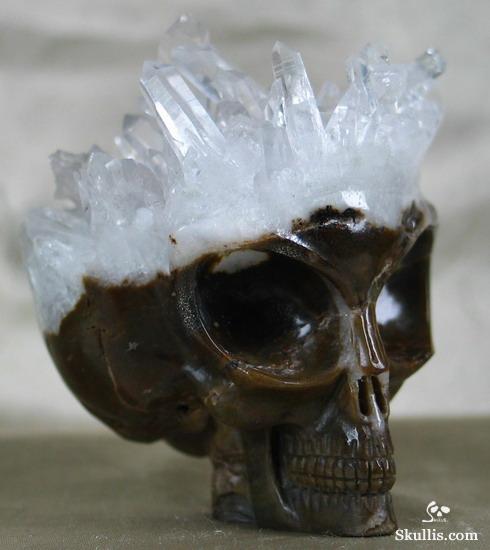 Quartz Rock Crystal Druse Crystal Alien Skull