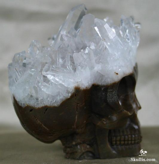 Quartz Rock Crystal Druse Crystal Alien Skull