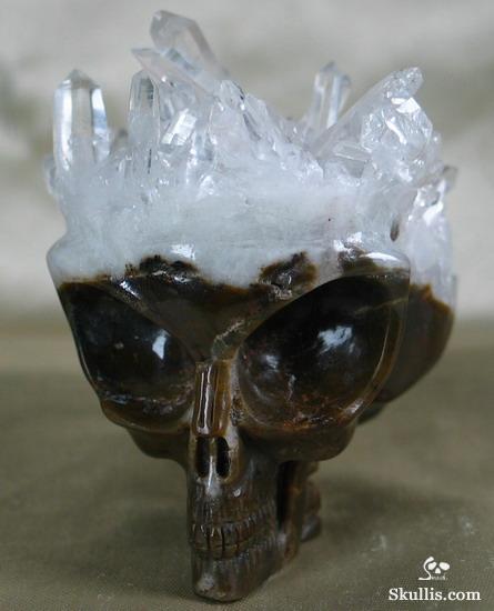 Quartz Rock Crystal Druse Crystal Alien Skull