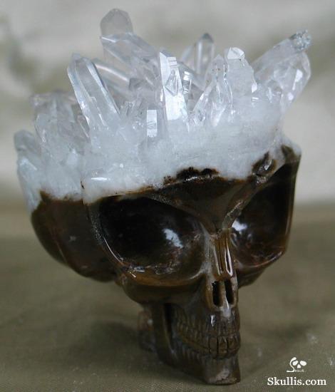 Quartz Rock Crystal Druse Crystal Alien Skull