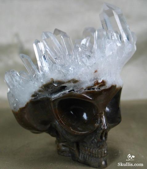 Quartz Rock Crystal Druse Crystal Alien Skull