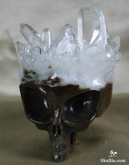 Quartz Rock Crystal Druse Crystal Alien Skull