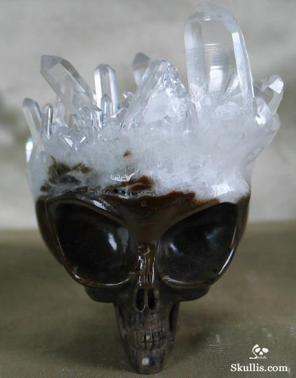 Quartz Rock Crystal Druse Crystal Alien Skull