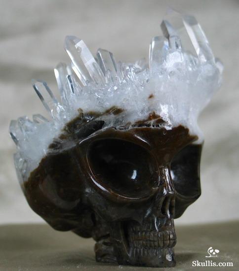 Quartz Rock Crystal Druse Crystal Alien Skull