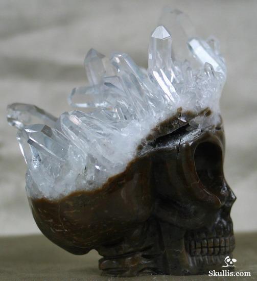 Quartz Rock Crystal Druse Crystal Alien Skull