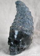 Unusual Tone!  Original,  Pure Pyrite Crystal Skull Carving
