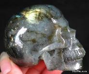 2.5" Labradorite Carved Crystal Skull, Realistic