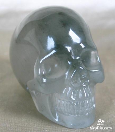 Green Aragonite Crystal Skull