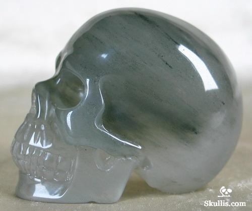Green Aragonite Crystal Skull
