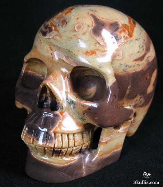 New Snake Skin Jasper Crystal Skull