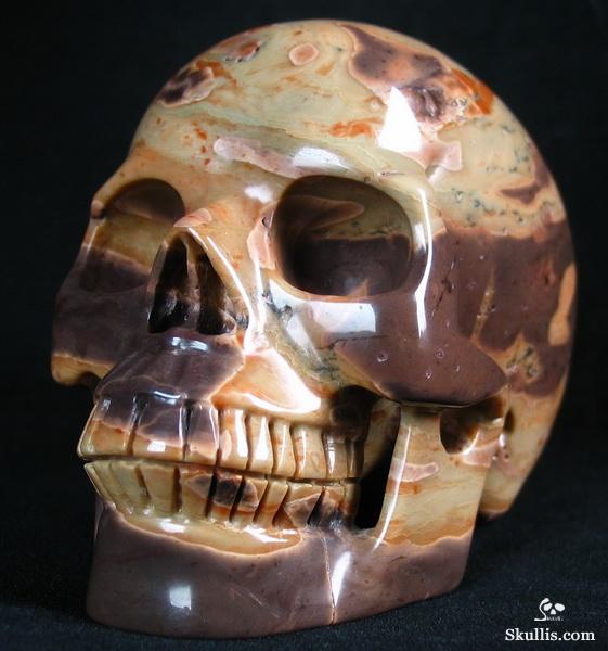 New Snake Skin Jasper Crystal Skull
