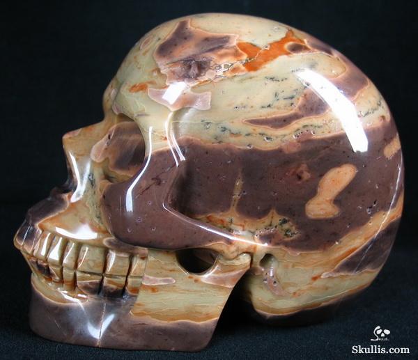 New Snake Skin Jasper Crystal Skull