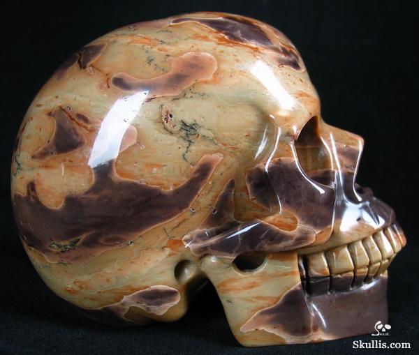 New Snake Skin Jasper Crystal Skull