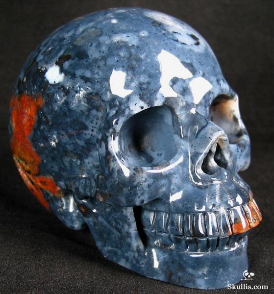 Flower Agate Crystal Skull