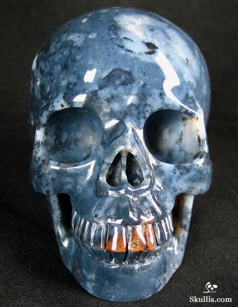 Flower Agate Crystal Skull