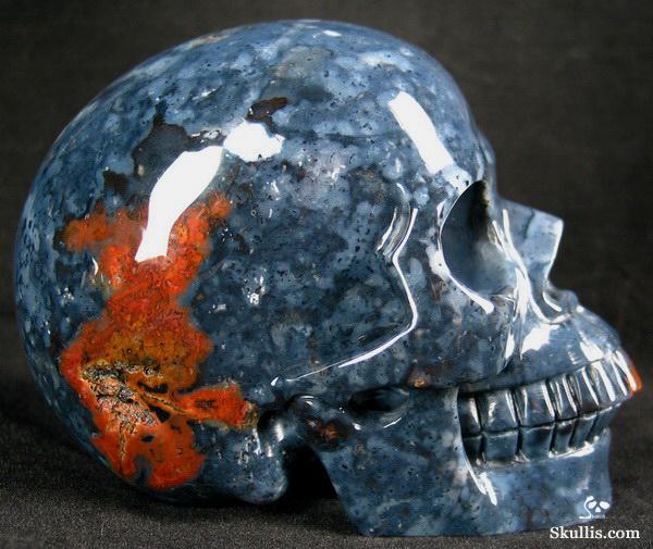 Flower Agate Crystal Skull