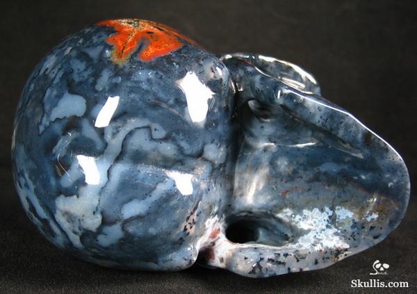 Flower Agate Crystal Skull