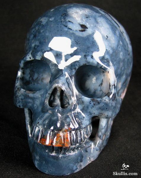 Flower Agate Crystal Skull