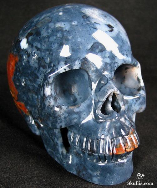 Flower Agate Crystal Skull